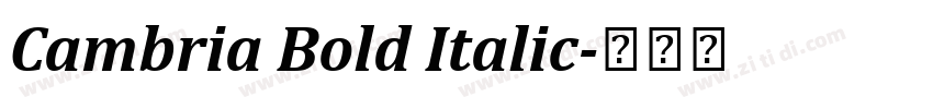 Cambria Bold Italic字体转换